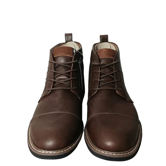 Tommy Hilfiger NEW Mens Gibby Dark Brown Lace-up Comfort Chukka Boot Size 12M