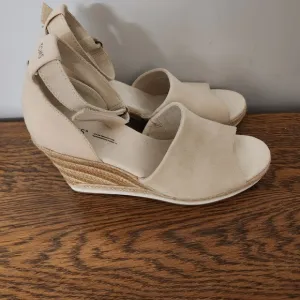 Toms Womens Marisol Open Toe Ankle Strap Wedge Dress Sandals Shoes sz 12W