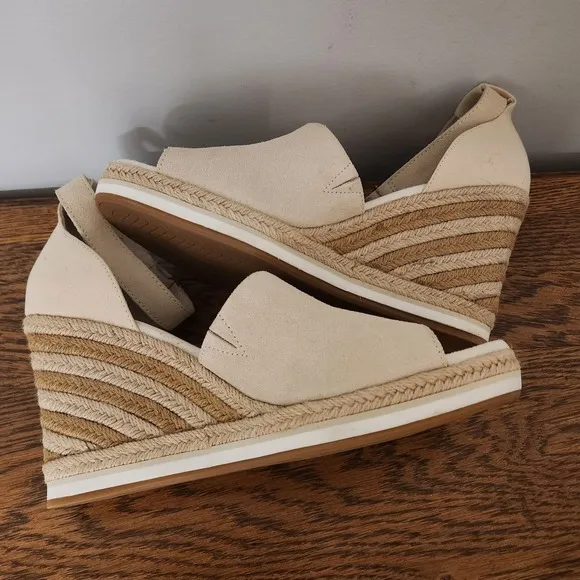 Toms Womens Marisol Open Toe Ankle Strap Wedge Dress Sandals Shoes sz 12W