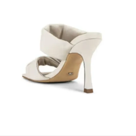 Tony Bianco heels Lucy Dove Nappa square open toe cream sz 7