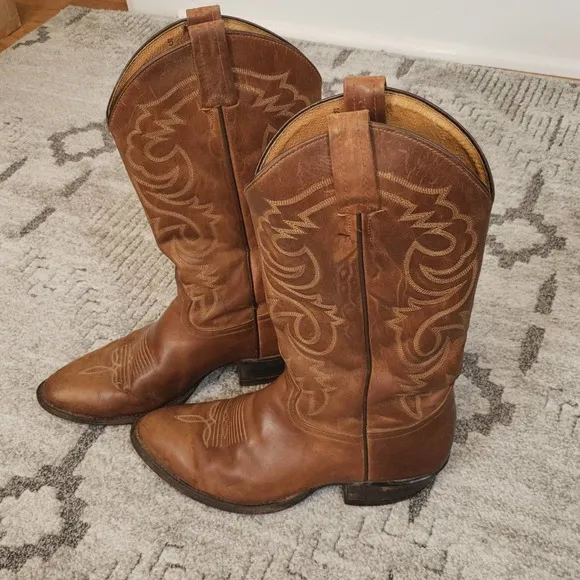 Tony Lama Brown men's Cowboy boots sz 8D
