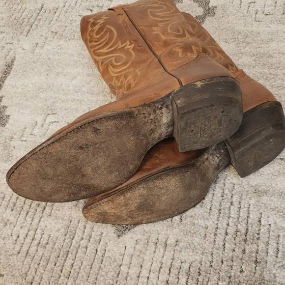 Tony Lama Brown men's Cowboy boots sz 8D