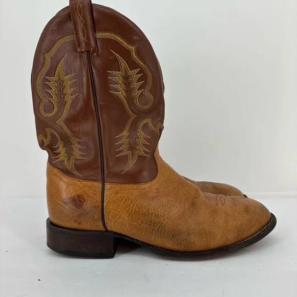 Tony Lama Men's 11&quot; Aztec Shrunken Shoulder Western Cowboy Boots Size 12