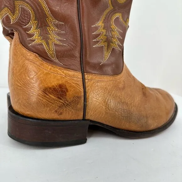 Tony Lama Men's 11&quot; Aztec Shrunken Shoulder Western Cowboy Boots Size 12