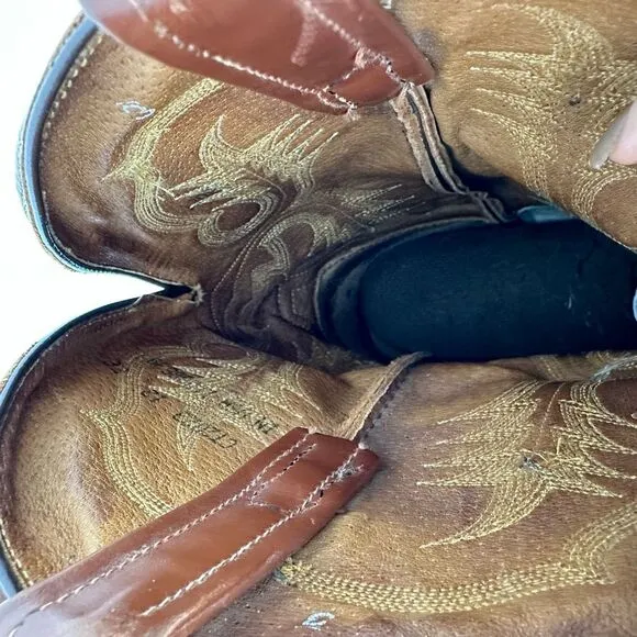 Tony Lama Men's 11&quot; Aztec Shrunken Shoulder Western Cowboy Boots Size 12