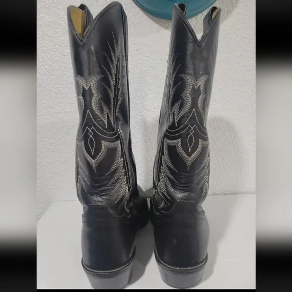 Tony Lama Vaquero 2993 Black Pampas Cowboy Boots,  Men's 9.5 EE