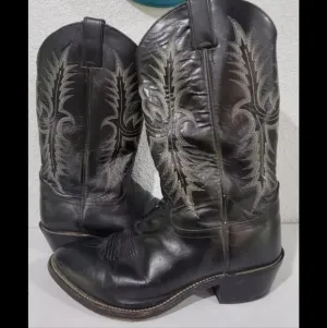 Tony Lama Vaquero 2993 Black Pampas Cowboy Boots,  Men's 9.5 EE