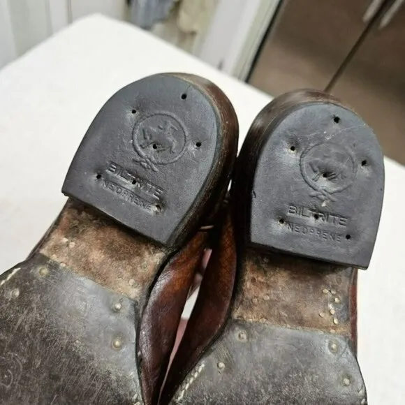 TONY‎ LAMA Vintage Leather Chestnut Cowboy Western Boots ALREADY BROKE IN sz 8