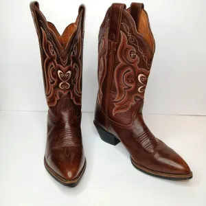 Tony Lama Womens Leather Boots Size 8B Oil Resisting