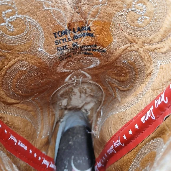 Tony Lama Womens Leather Boots Size 8B Oil Resisting