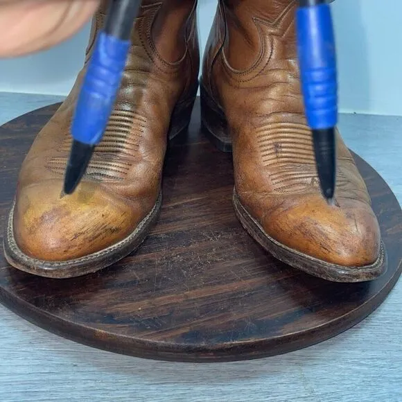 TONY LAMA Men’s Size 9 D Brown Soft Leather Western Cowboy Boots 5034