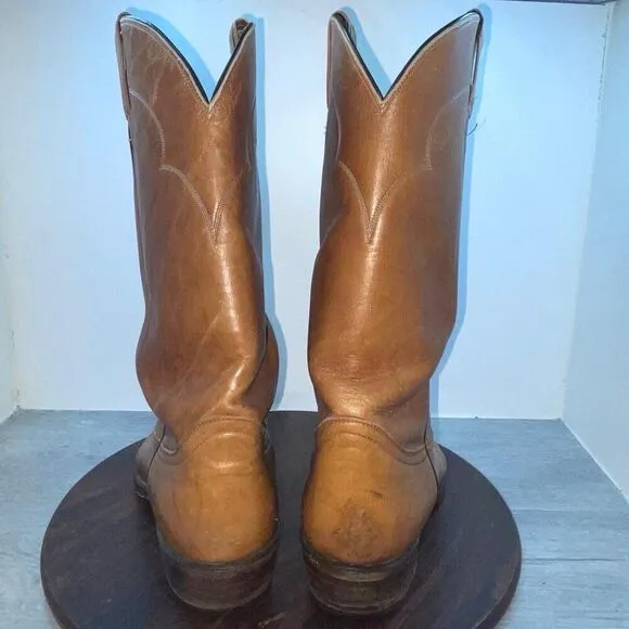 TONY LAMA Men’s Size 9 D Brown Soft Leather Western Cowboy Boots 5034