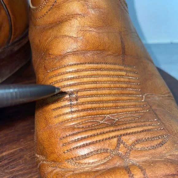 TONY LAMA Men’s Size 9 D Brown Soft Leather Western Cowboy Boots 5034