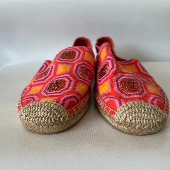 Tory Burch Cecily Embellished Espadrille Slip On Shoes