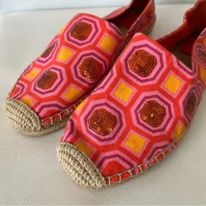 Tory Burch Cecily Embellished Espadrille Slip On Shoes