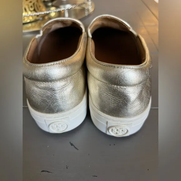 Tory Burch Gold Slip-On Women's Shoes Size 7