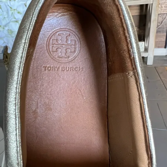 Tory Burch Gold Slip-On Women's Shoes Size 7