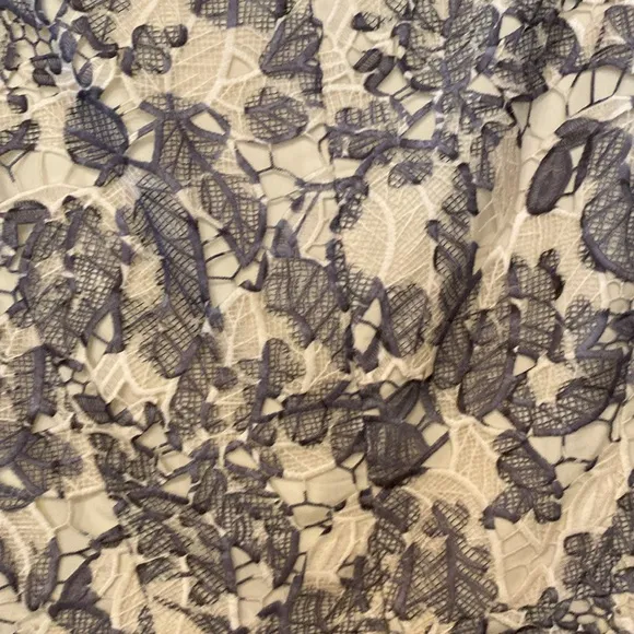Tory Burch Lacy Summer Dress Moonrise Issy Floral Motif Boat neckline Size 10