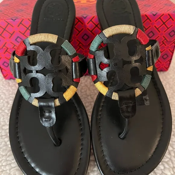 Tory Burch Miller Embroidered Sandals