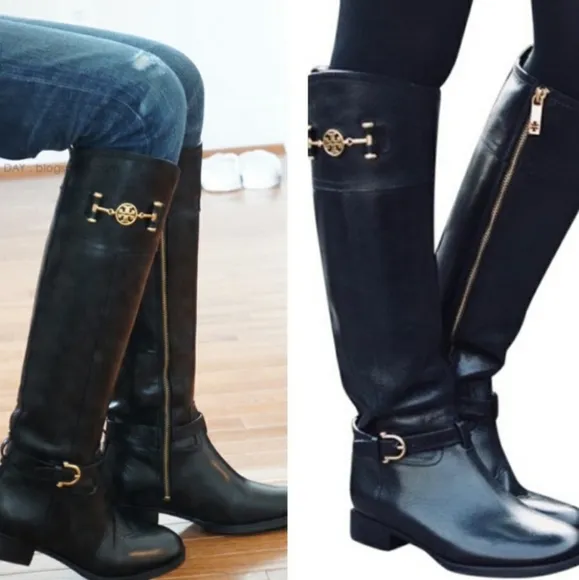 Tory Burch Women's Size 10 Nadine Elegant Black Riding Boots
