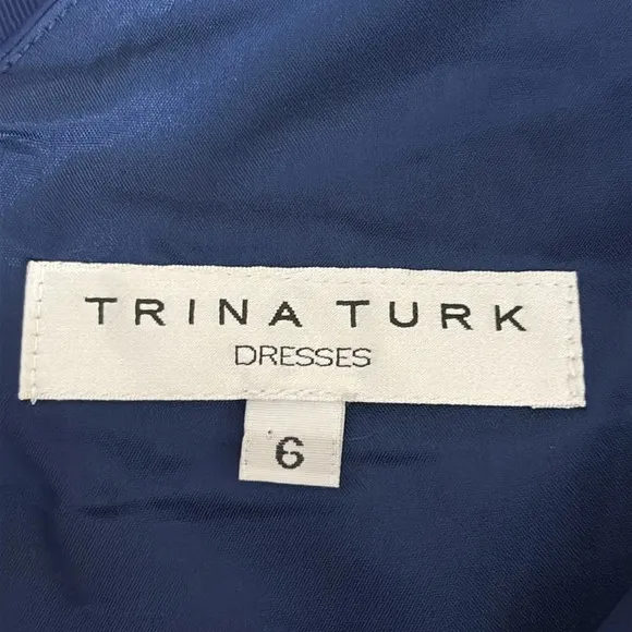 Trina Turk Sabra Shantung Sleeveless Dress in Stripes - Size 6