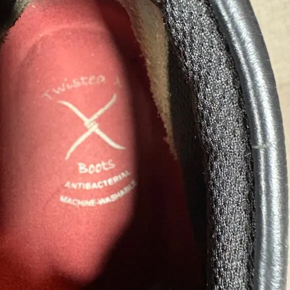Twisted X Chukka Boots Comfort Casual Black Leather Men Size 9M