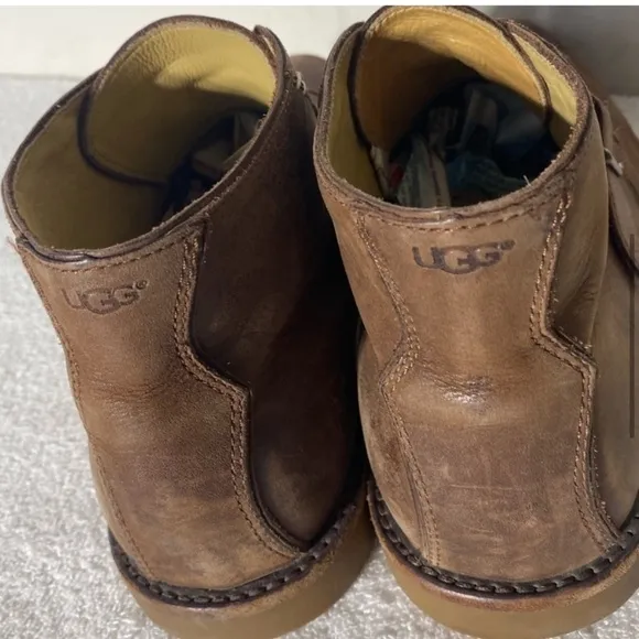 UGG Australia Graham Espresso Leather Ankle Boots 9.5