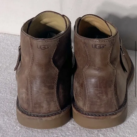 UGG Australia Graham Espresso Leather Ankle Boots 9.5