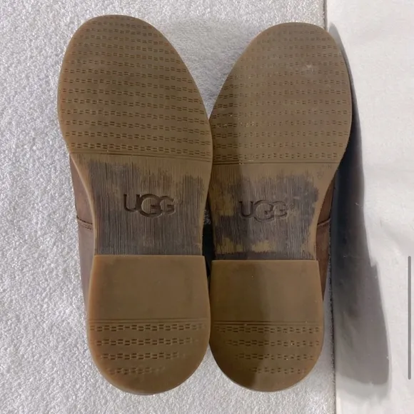 UGG Australia Graham Espresso Leather Ankle Boots 9.5