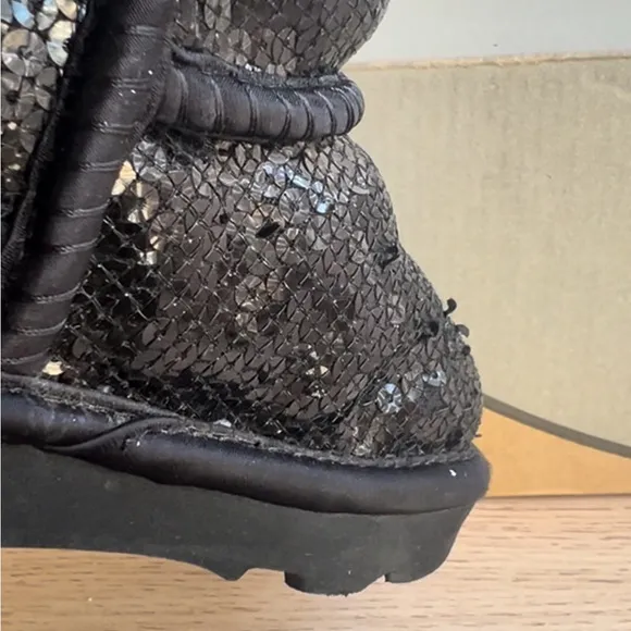 UGG Bailey Black Sequin Toddler Boots- SZ 7 C