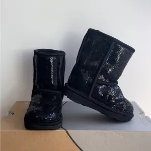 UGG Bailey Black Sequin Toddler Boots- SZ 7 C