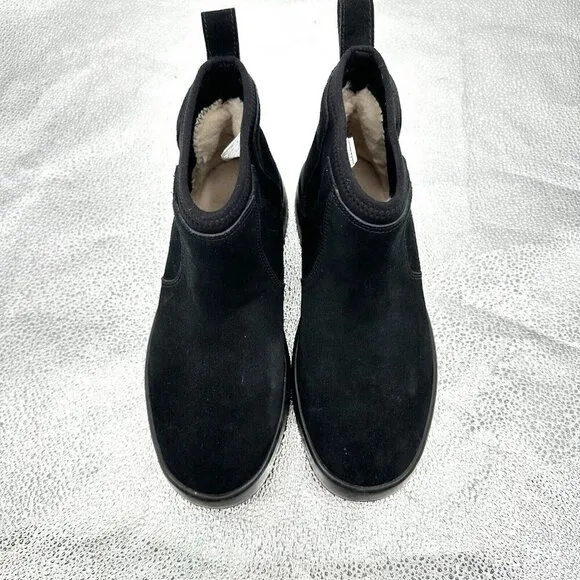 UGG BOOTS shoes boots bootie boom ankle platform classic black suede 7
