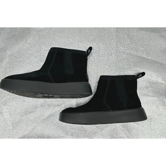 UGG BOOTS shoes boots bootie boom ankle platform classic black suede 7