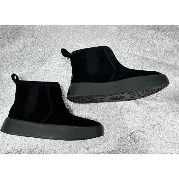 UGG BOOTS shoes boots bootie boom ankle platform classic black suede 7