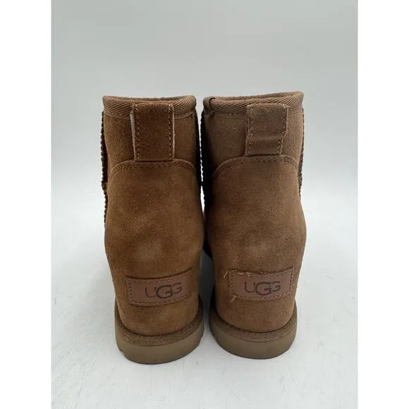 UGG CLASSIC FEMME MINI Women's NEW Boot Brown US Size 6 Medium (1104609)