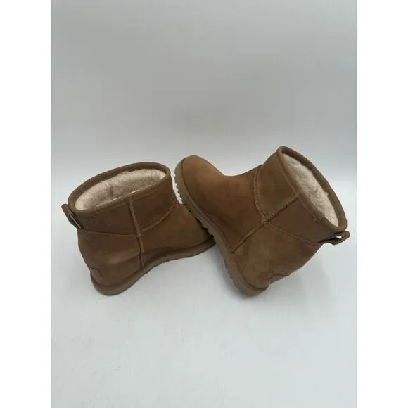 UGG CLASSIC FEMME MINI Women's NEW Boot Brown US Size 6 Medium (1104609)
