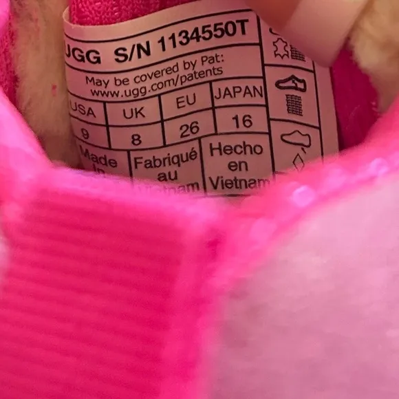 Ugg Highland Hi Heritage Pink Toddler Boots - SZ 9 C