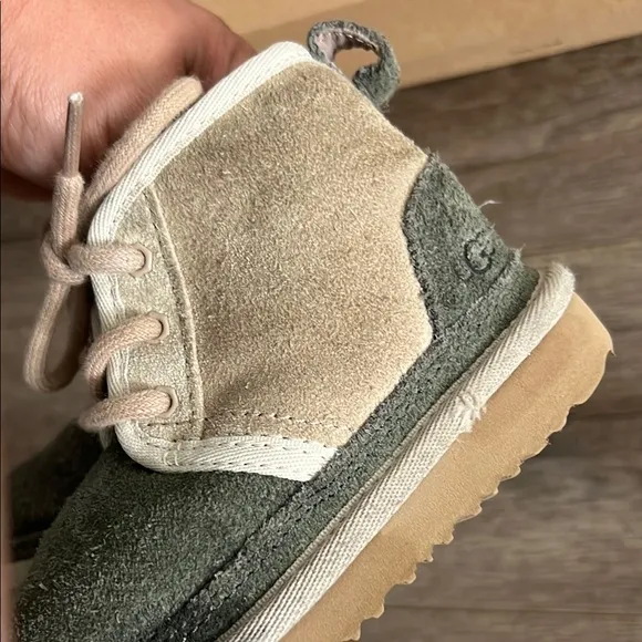 UGG Kids' Olive Green and Tan Boots