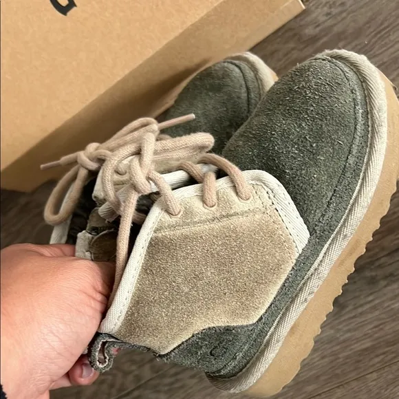 UGG Kids' Olive Green and Tan Boots