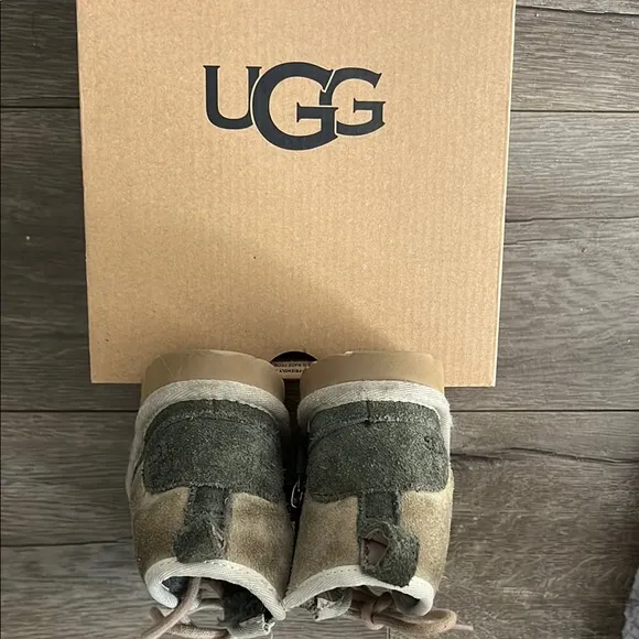 UGG Kids' Olive Green and Tan Boots