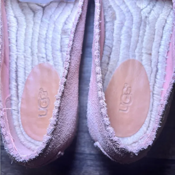 UGG Ladies Heidi Perforated Slip On Shoes Loafers in Pink