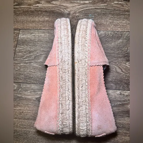 UGG Ladies Heidi Perforated Slip On Shoes Loafers in Pink