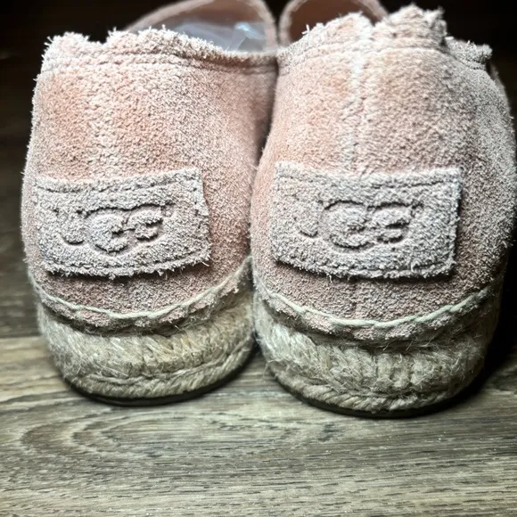 UGG Ladies Heidi Perforated Slip On Shoes Loafers in Pink