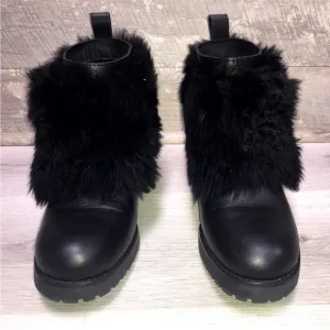 UGG Leather and Fur heeled Booties