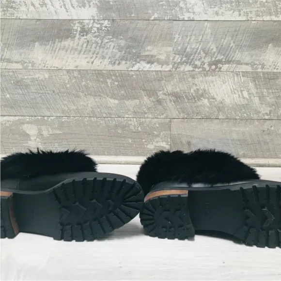 UGG Leather and Fur heeled Booties