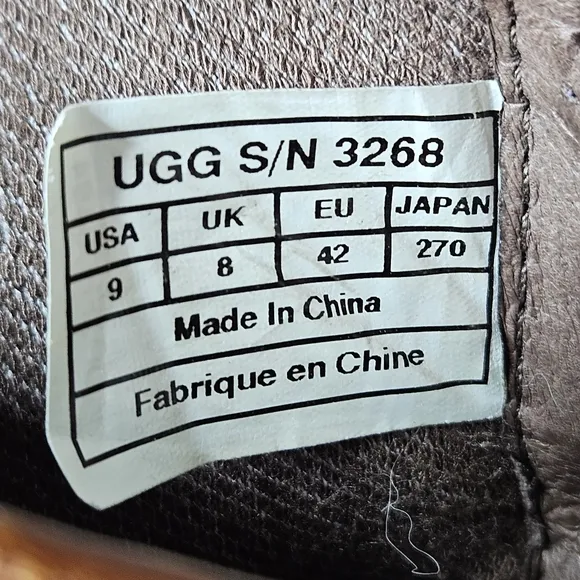 Ugg Montgomery Leather Canvas Boots Chestnut Brown Army Green Lug Soles Men's 9