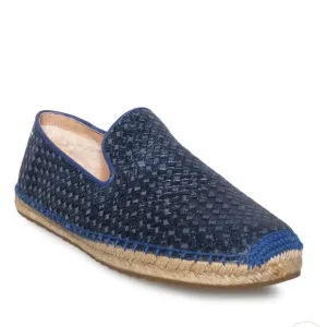 UGG SANDRINNE METALLIC BASKET RACING STRIPE BLUE SHOES 8