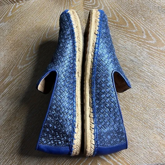 UGG SANDRINNE METALLIC BASKET RACING STRIPE BLUE SHOES 8