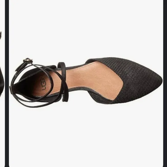 Ugg Shoes | Ugg Wrap Ankle Izabel Mar| Black Ankle Wrap| Pointed Toe| Size 7