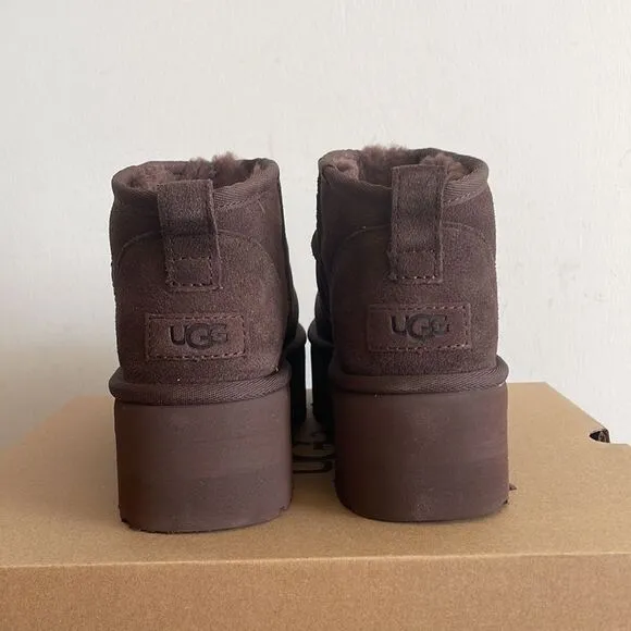 UGG Classic Ultra Mini Platform Booties Burnt Cedar USA Women Size 8/UK 6/EU 39